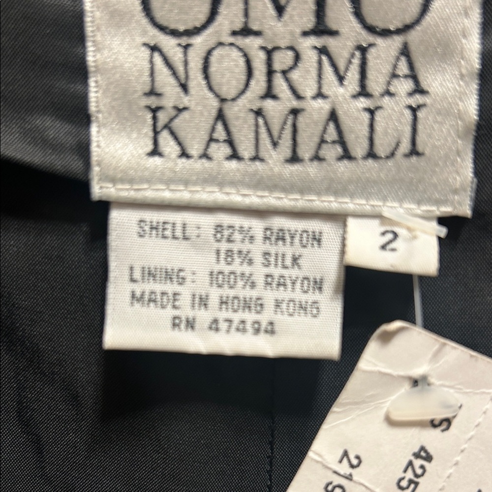 Omo Norma Kamali Black Velvet Trousers high waist 2 - Picture 5 of 9